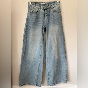 S.O.N.G. Wide Leg Denim Jeans 00/23 Light Wash Y2K Balloon Baggy Mid Rise